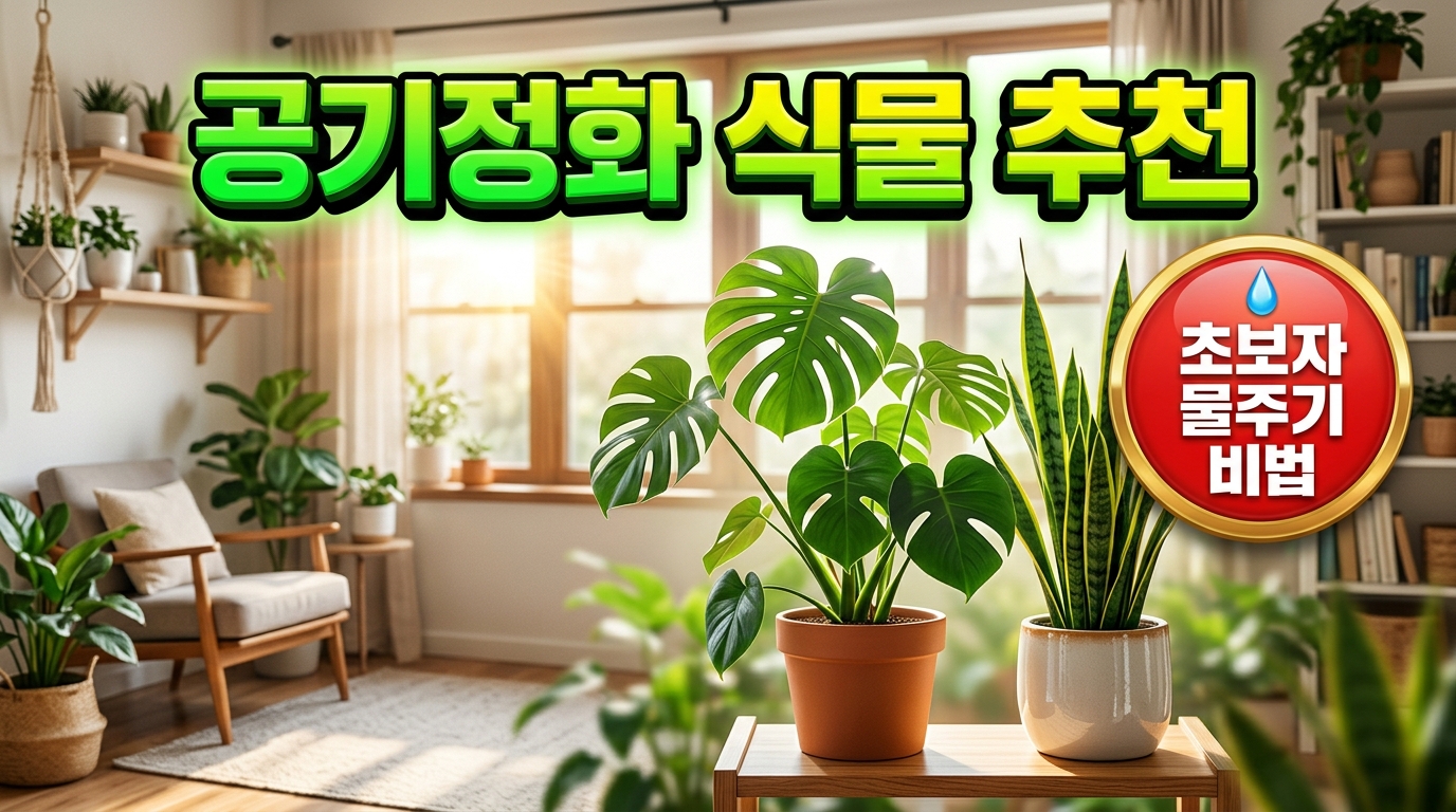 초보자를 위한 실내 공기정화 식물 추천 및 물주기