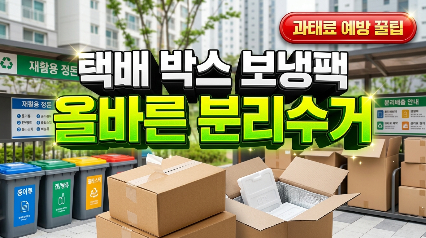 택배 박스 테이프 및 보냉팩 올바른 분리수거법