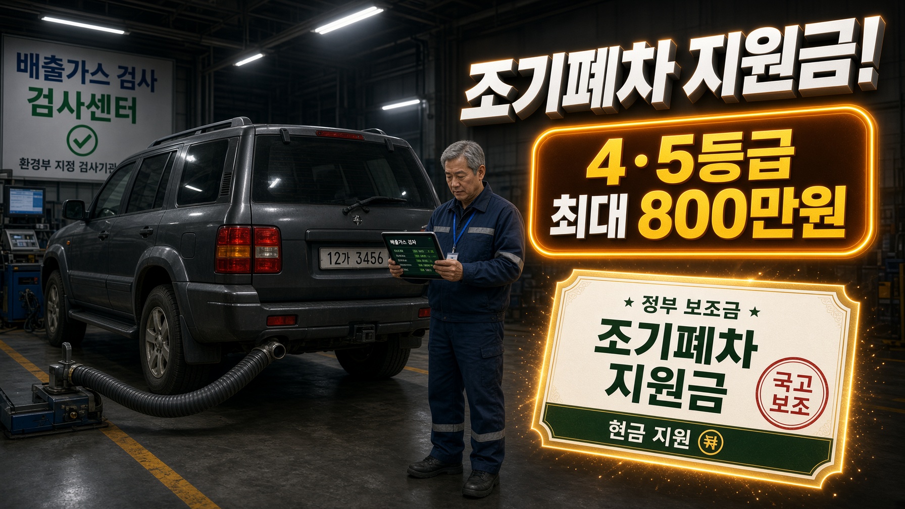2026년 노후경유차 조기폐차 지원금 신청 자격 4등급 5등급 대상 확인 및 보상금
