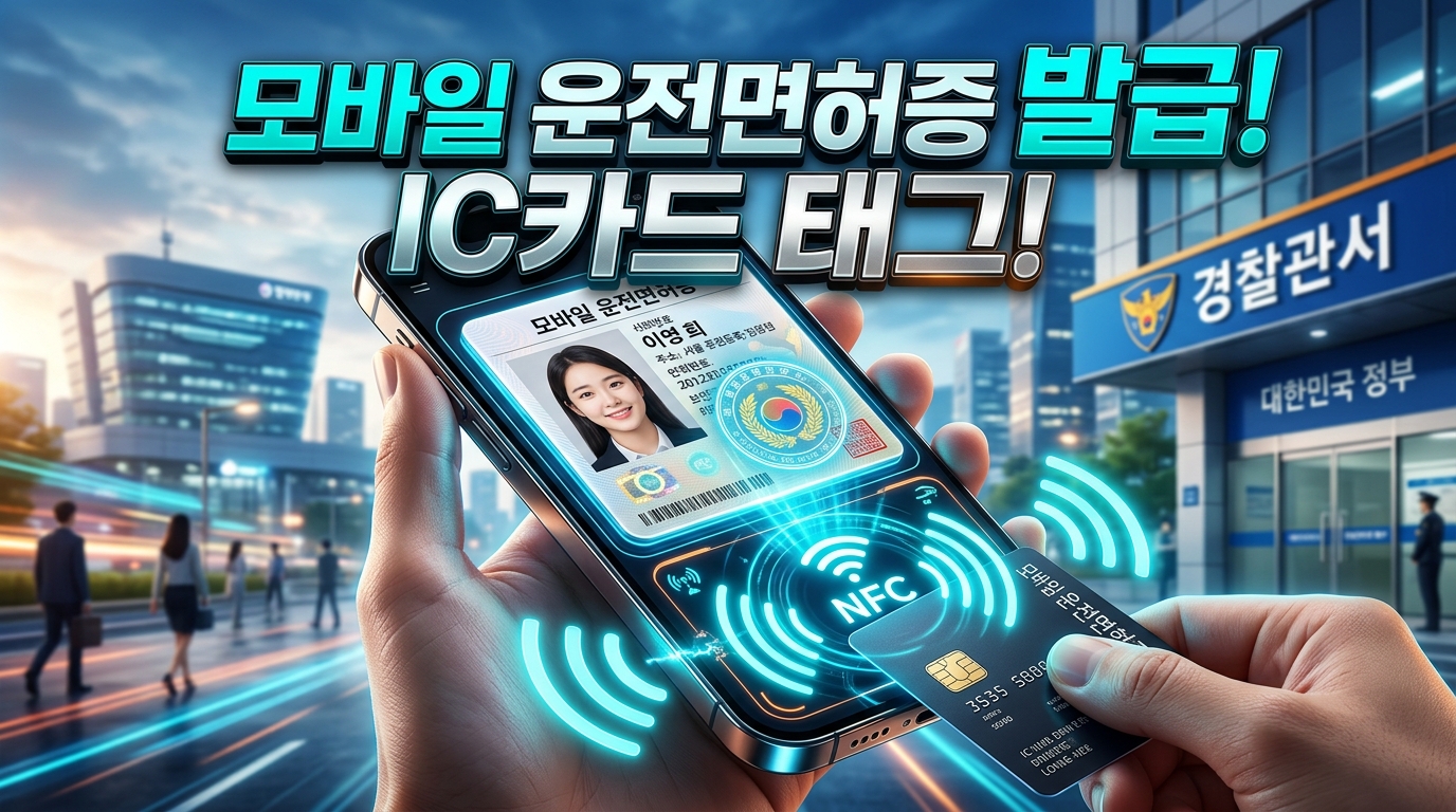 모바일 운전면허증 발급 및 IC 면허증 신청 안내 이미지