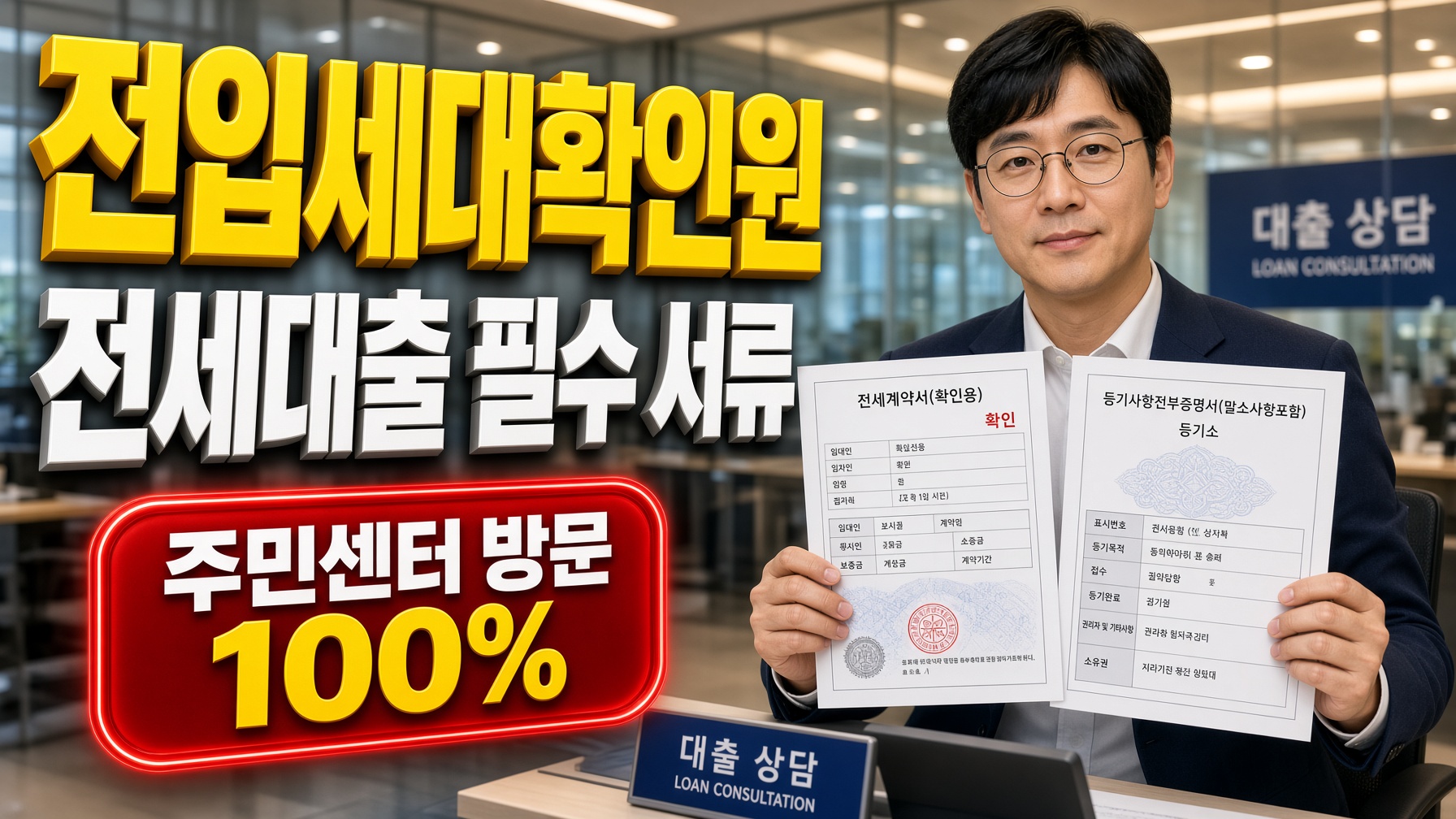 전입세대확인원 발급 방법 및 주민센터 방문 서류 전세 대출 확인